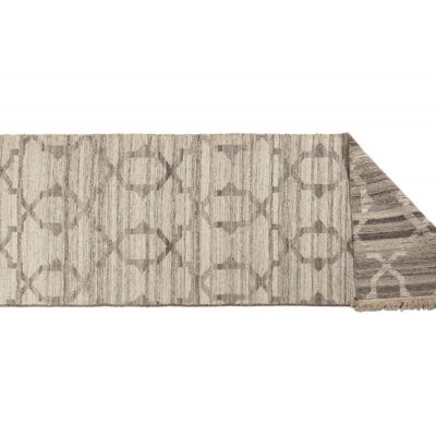 Dmora Tappeto moderno Detroit, stile kilim, 100% cotone, grigio, 175x63cm