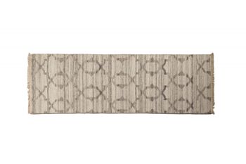 Tapis moderne Dmora Detroit, style kilim, 100% coton, gris, 175x63cm 2