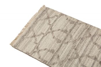 Tapis moderne Dmora Detroit, style kilim, 100% coton, gris, 175x63cm 3