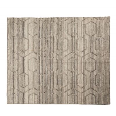 Dmora Tappeto moderno Detroit, stile kilim, 100% cotone, grigio, 240x170cm