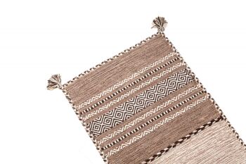 Tapis moderne Dmora Kansas, style kilim, 100% coton, ivoire, 200x60cm 2
