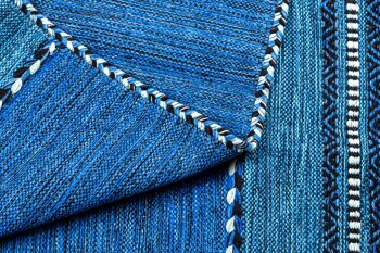 Tapis moderne Dmora Kansas, style kilim, 100% coton, bleu, 170x120cm 2