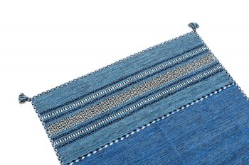 Tapis moderne Dmora Kansas, style kilim, 100% coton, bleu, 170x120cm 3