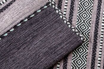 Tapis moderne Dmora Kansas, style kilim, 100% coton, noir, 200x60cm 3
