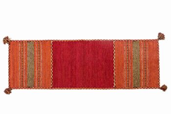 Tapis moderne Dmora Kansas, style kilim, 100% coton, rouge, 200x60cm 1