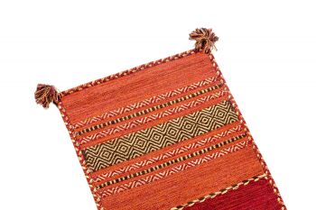 Tapis moderne Dmora Kansas, style kilim, 100% coton, rouge, 200x60cm 2