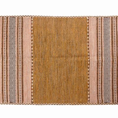 Dmora Tappeto moderno Kansas, stile kilim, 100% cotone, terra, 200x140cm