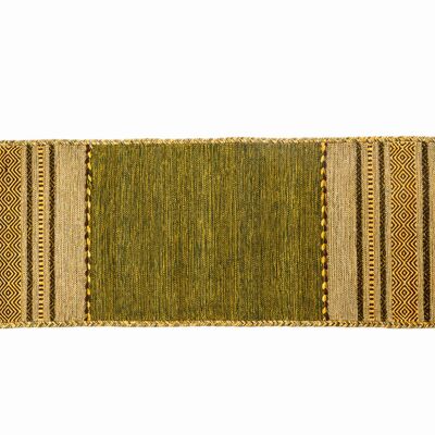 Dmora Tappeto moderno Kansas, stile kilim, 100% cotone, verde, 200x60cm