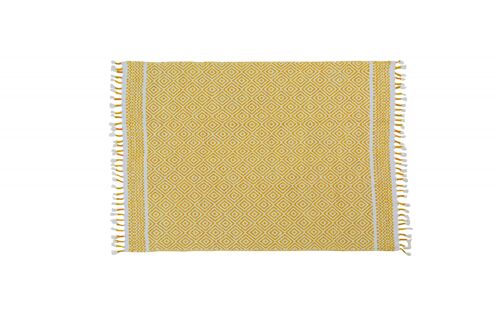 Dmora Tappeto moderno Ontario, stile kilim, 100% cotone, beige, 110x60cm