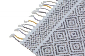 Tapis moderne Dmora Ontario, style kilim, 100% coton, gris, 230x160cm 2