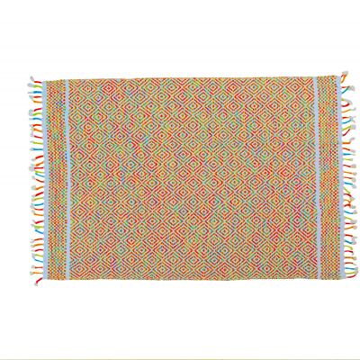 Dmora Tappeto moderno Ontario, stile kilim, 100% cotone, multicoloree, 170x110cm