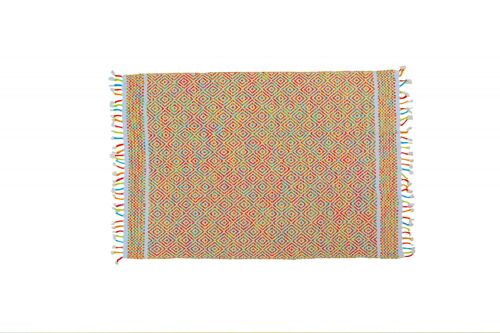 Dmora Tappeto moderno Ontario, stile kilim, 100% cotone, multicoloree, 200x140cm