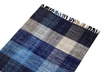 Dmora Tapis sacramento moderne, style kilim, 100% coton, bleu, 180x60cm 2