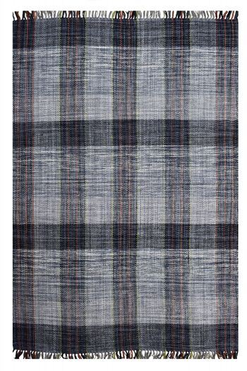 Dmora Tapis sacramento moderne, style kilim, 100% coton, gris, 150x90cm 1
