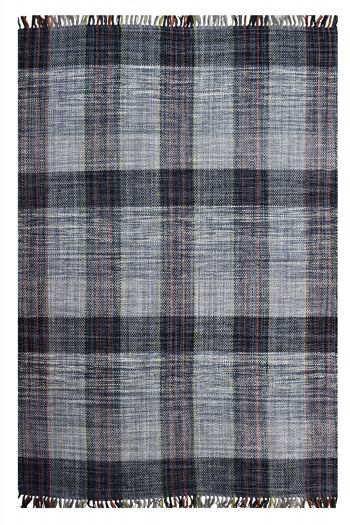 Dmora Tapis sacramento moderne, style kilim, 100% coton, gris, 200x140cm 1