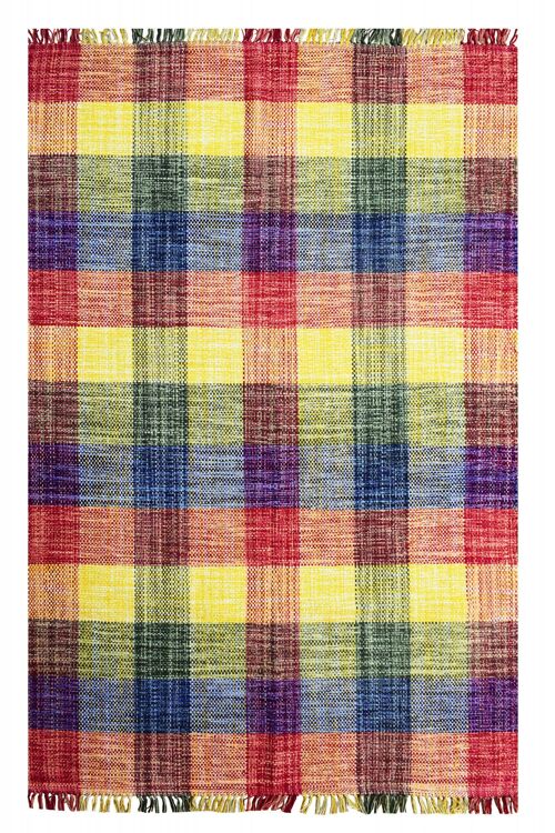 Dmora Tappeto moderno sacramento, stile kilim, 100% cotone, multicoloree, 110x60cm