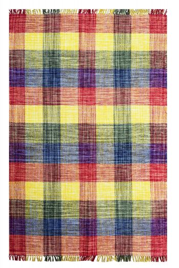 Dmora Tapis sacramento moderne, style kilim, 100% coton, multicolore, 110x60cm 1