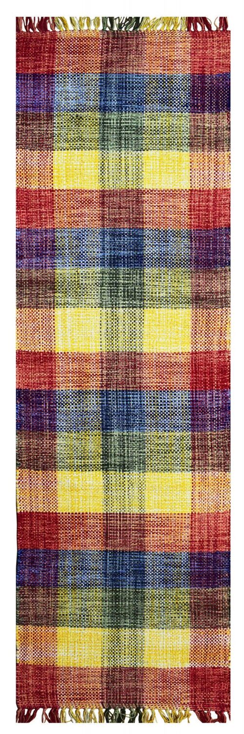 Dmora Tappeto moderno sacramento, stile kilim, 100% cotone, multicoloree, 180x60cm