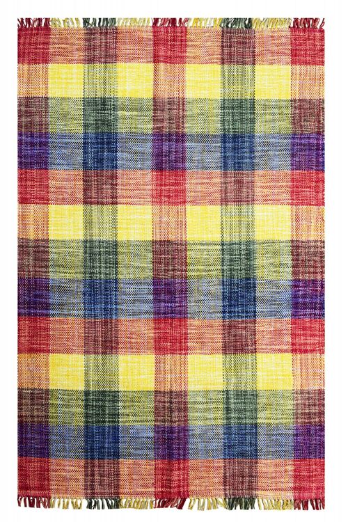 Dmora Tappeto moderno sacramento, stile kilim, 100% cotone, multicoloree, 200x140cm