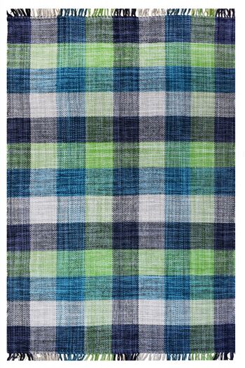 Tapis Dmora Modern sacramento, style kilim, 100% coton, vert, 150x90cm 1