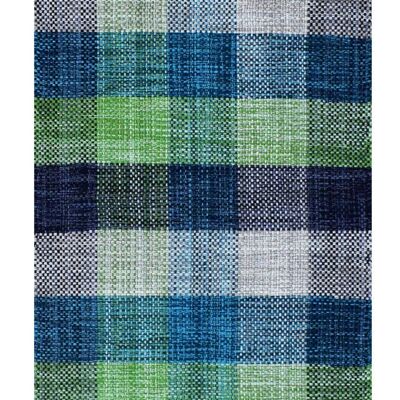 Dmora Tappeto moderno sacramento, stile kilim, 100% cotone, verde, 180x60cm