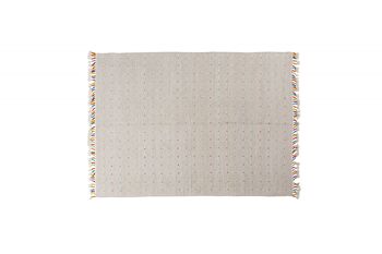 Tapis moderne Dmora Texas, style kilim, 100% coton, ivoire, 230x160cm 1