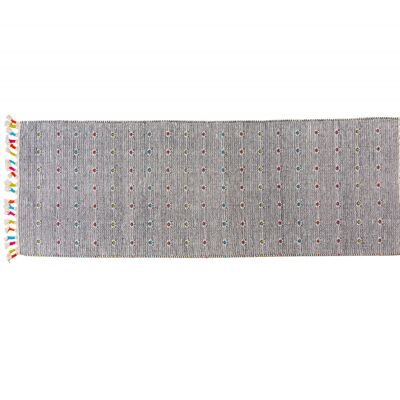 Dmora Tappeto moderno Texas, stile kilim, 100% cotone, grigio, 180x60cm