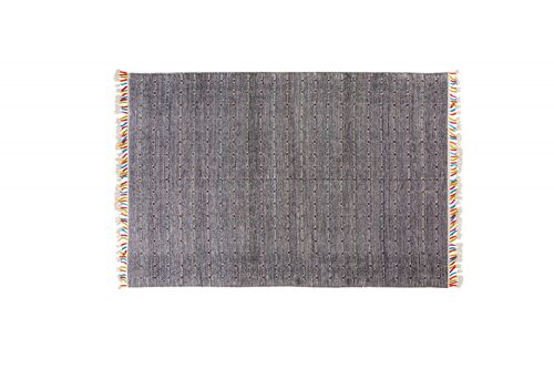 Dmora Tappeto moderno Texas, stile kilim, 100% cotone, nero, 200x140cm