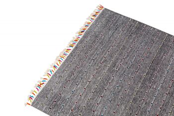 Tapis moderne Dmora Texas, style kilim, 100% coton, noir, 200x140cm 2