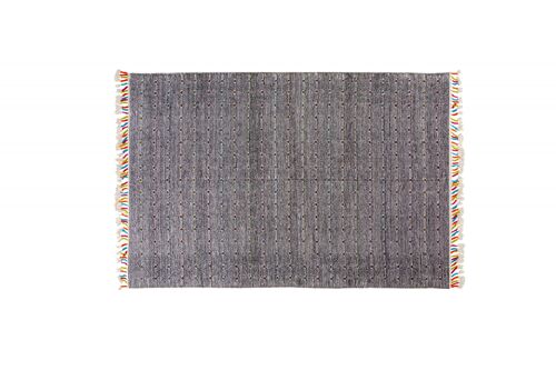 Dmora Tappeto moderno Texas, stile kilim, 100% cotone, nero, 230x160cm