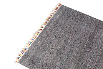 Tapis moderne Dmora Texas, style kilim, 100% coton, noir, 230x160cm 2