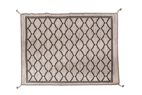 Dmora Tappeto moderno Toronto, stile kilim, 100% cotone, beige, 180x120cm