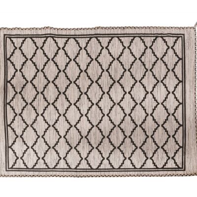 Dmora Tappeto moderno Toronto, stile kilim, 100% cotone, beige, 180x120cm