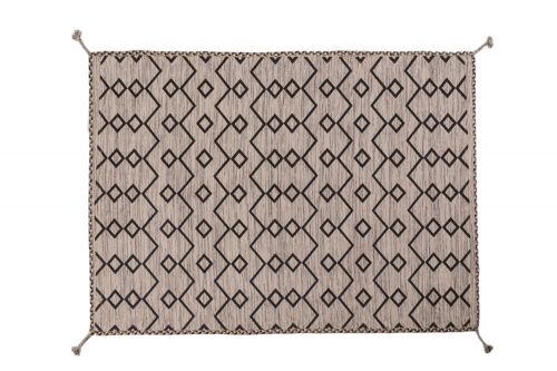 Dmora Tappeto moderno Toronto, stile kilim, 100% cotone, beige, 230x160cm