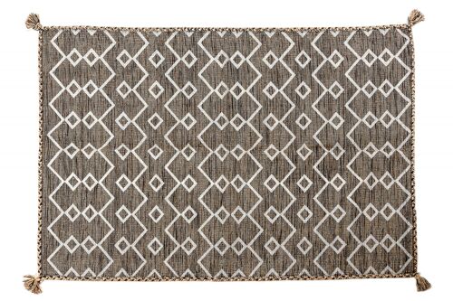Dmora Tappeto moderno Toronto, stile kilim, 100% cotone, marrone, 110x60cm