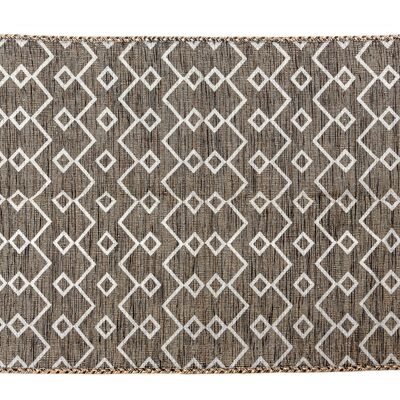 Dmora Tappeto moderno Toronto, stile kilim, 100% cotone, marrone, 110x60cm