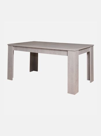 Table extensible Dmora Albatera, Table à manger extensible, Console polyvalente avec rallonges, Cm 160x88h75, Ciment 2