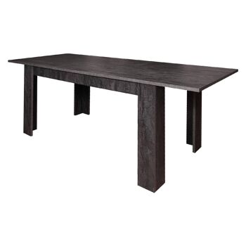 Table extensible Dmora Albatera, Table à manger extensible, Console polyvalente avec rallonges, Cm 160x88h75, Ash Grey 5