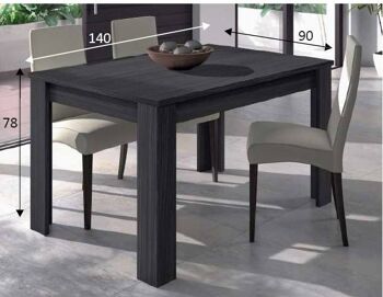 Table extensible Dmora Midland, Table de salle à manger extensible, Table à manger extensible avec rallonge, cm 140/190x90h78, Ash Grey 2
