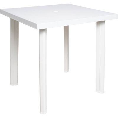 Dmora Tavolo da esterno Lucca, Tavolino rettangolare, Tavolo da giardino multiuso, 100% Made in Italy, Cm 80x75h72, Bianco