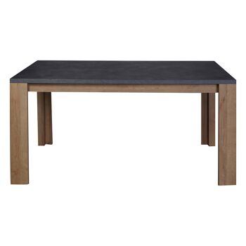 Table fixe Dmora Albal, Table polyvalente moderne, Table à manger linéaire, pour salle à manger ou salon, Cm 160x90h76, Marron et Anthracite 3