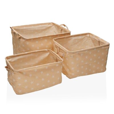 SET 3 RECOVERY BASKETS STARS BEIGE 22000209