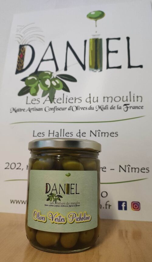 Olives Vertes Picholine de France stérilisées 250gr