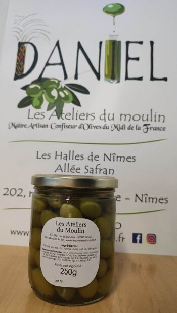 Olives Vertes Picholine de France stérilisées 250gr 2