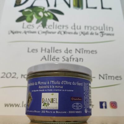 Brandade de morue à l'huile d'olive du Gard 200gr