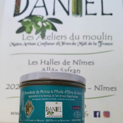 Brandade de morue à l'huile d'olive du Gard à l'ail et aux fines herbes 200gr