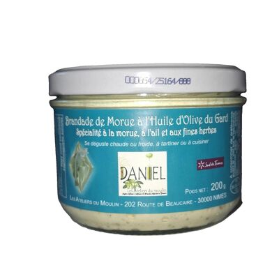 Brandade di baccalà in olio d'oliva Gard con aglio ed erbe fini 200gr