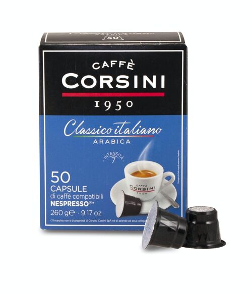 Capsule compatibili Nespresso® | Classico Italiano | 100% Arabica | 50 Pezzi