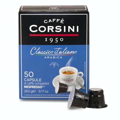 Cápsulas compatibles con Nespresso® | italiano clásico | 100% Arábica | 50 piezas
