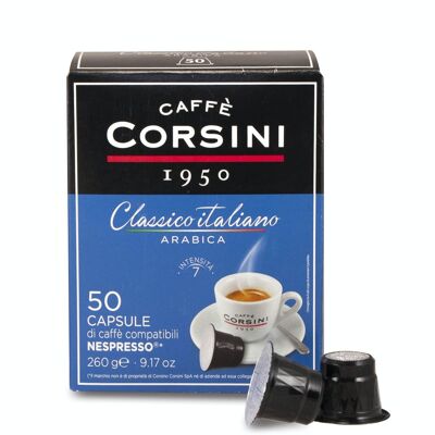 Capsule compatibili Nespresso® | Classico Italiano | 100% Arabica | 50 Pezzi